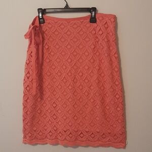 Max Studio Coral Crochet Skirt size 6